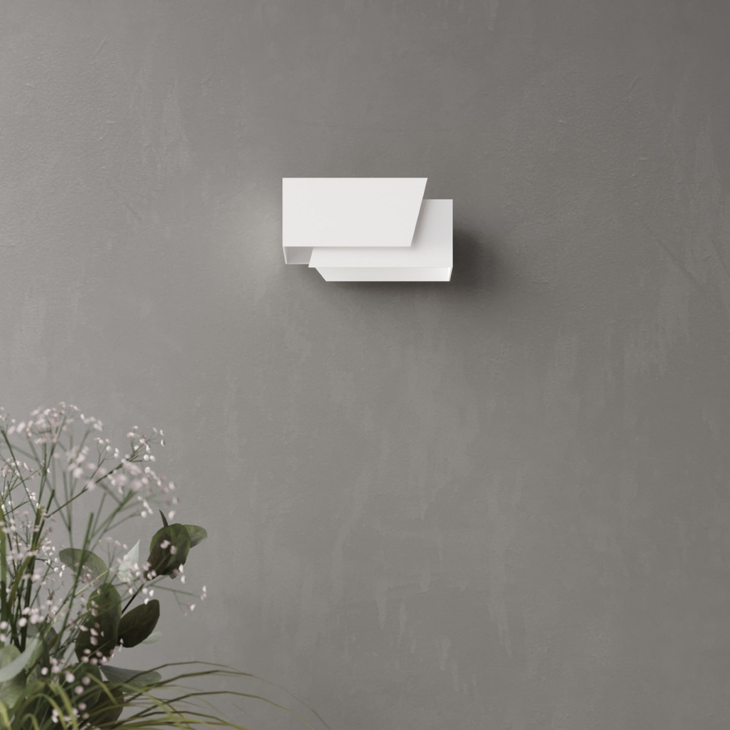 PIEGARE langwerpige wandlamp wit