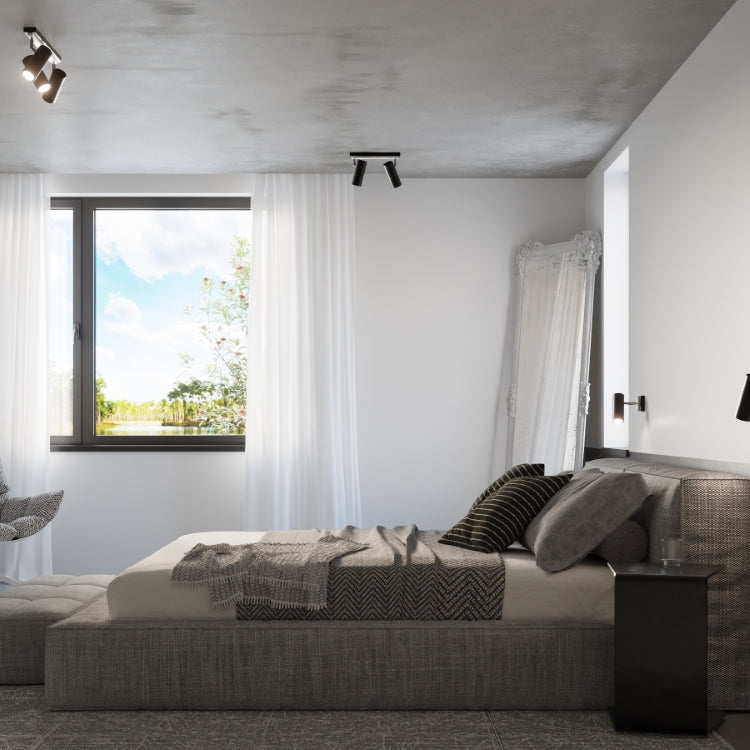DIREZIONE 2 | plafondlamp | 2 spots cilinder | GU10 zwart