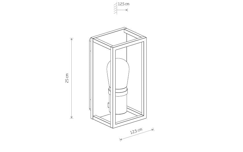 Margano | E14 buitenwandlamp | IP54 grafiet