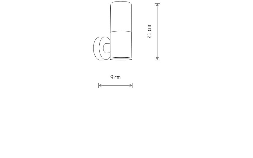 Idano | E27 buitenwandlamp rookglas | IP44