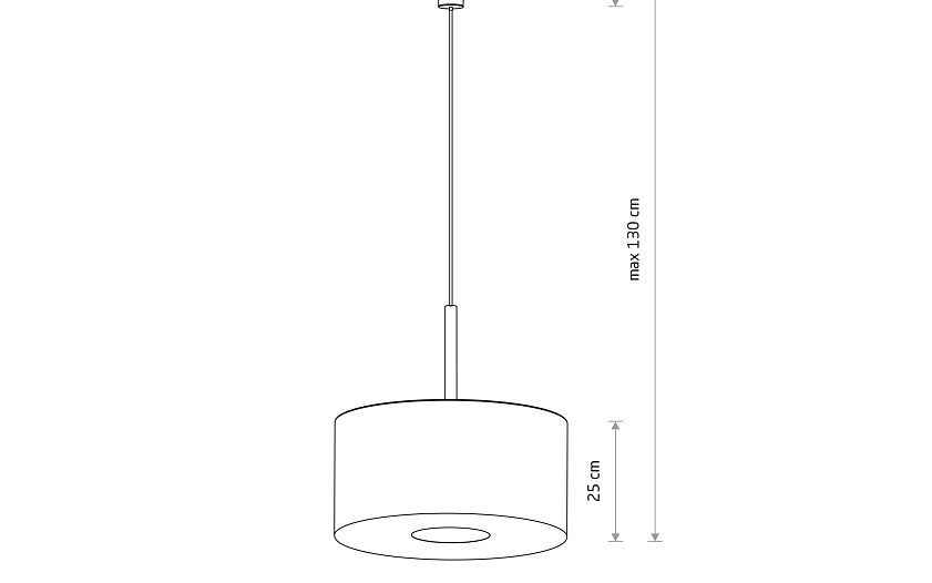 AMARELA hanglamp maattekening