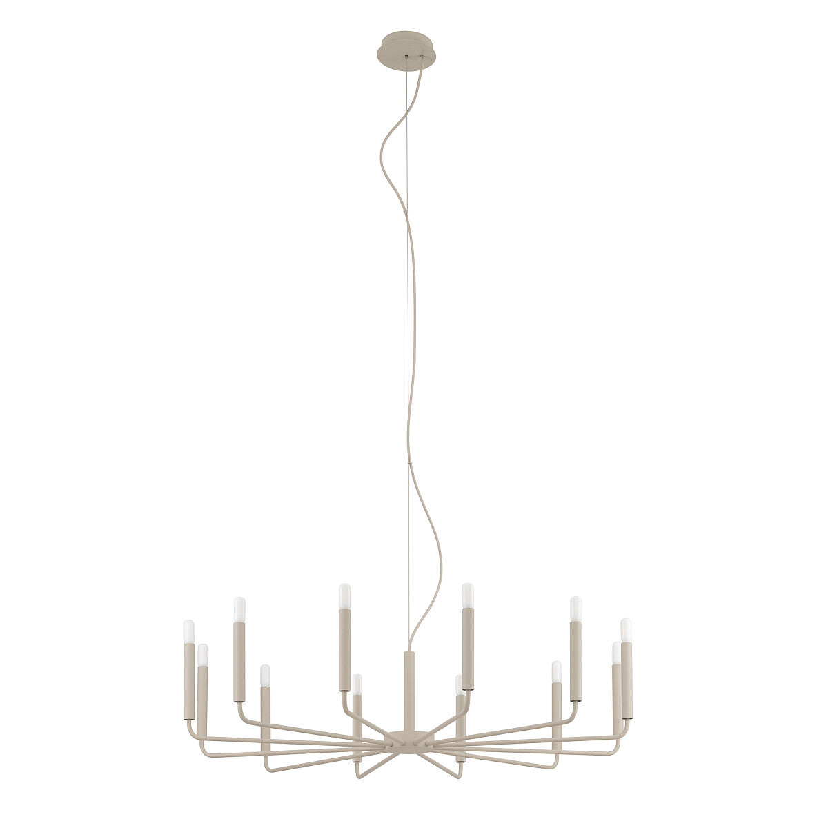 ORTO XII B kroonluchter beige 12-lichts