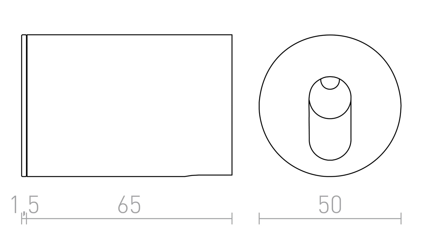 MEMPHIS R maattekening inbouwmaat 4,5 cm
