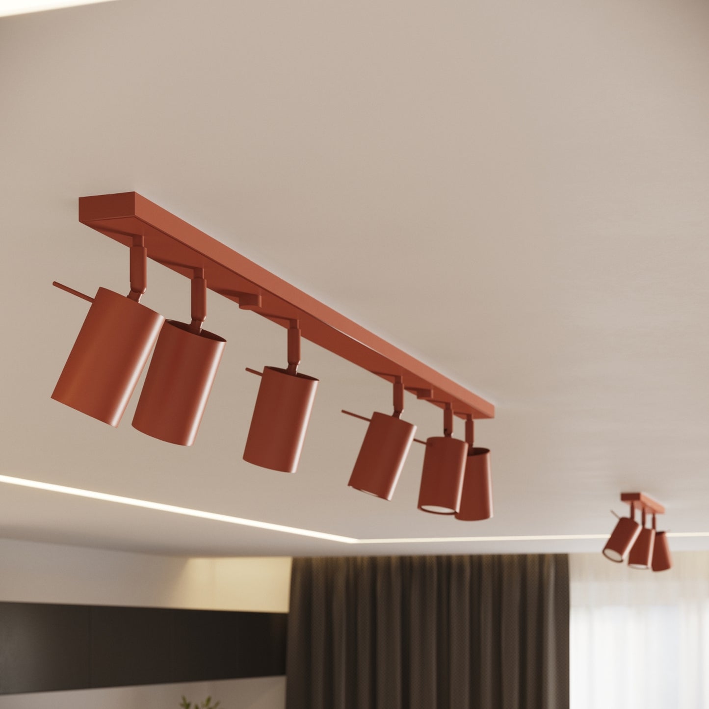 RING wandlamp rode oker