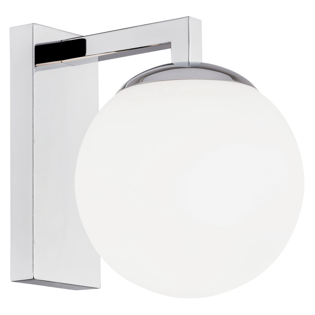 Aspen wandlamp Opaalglas-chroom