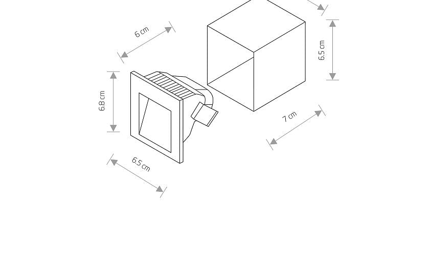 Stepano | LED inbouw wandlamp trap | IP44