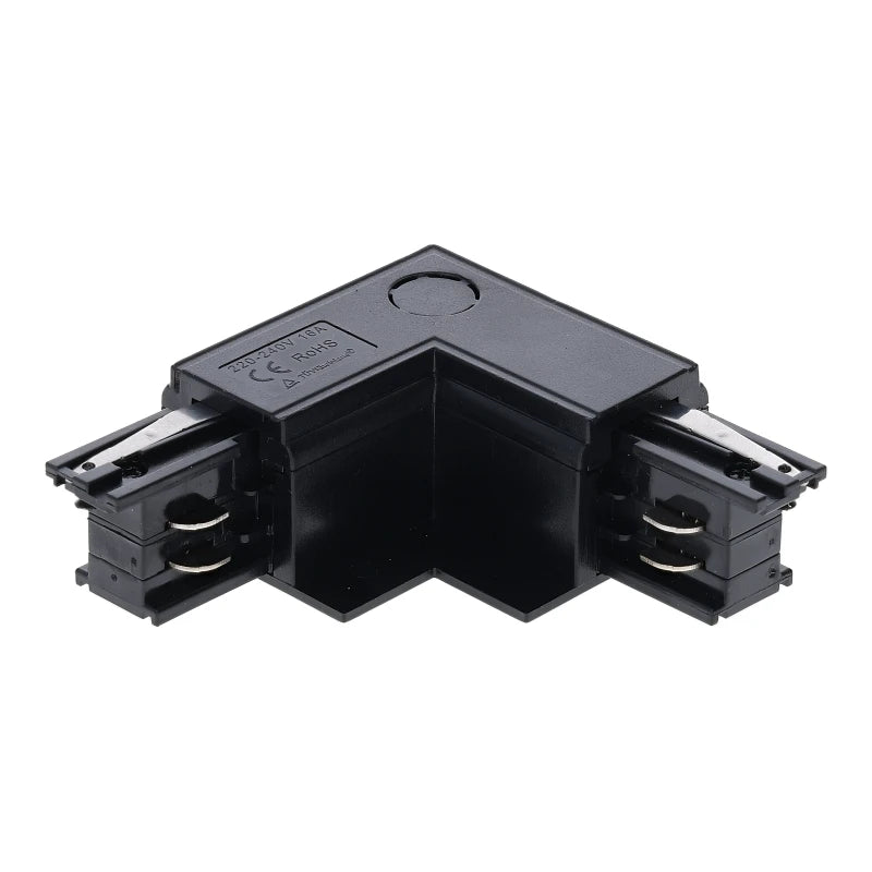 Lumexa inbouw L-connector buitenhoek zwart