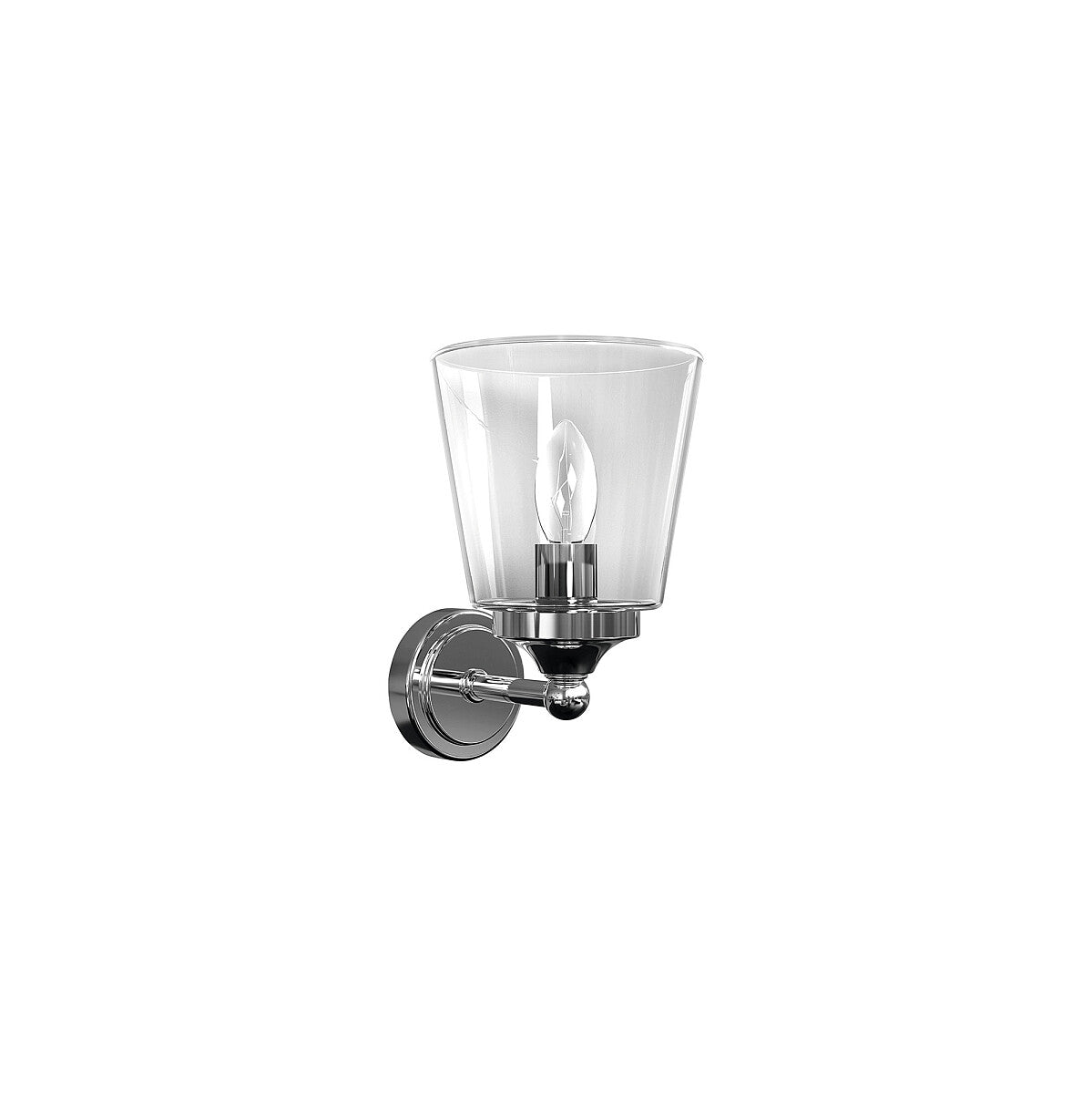 BALI | wandlamp | glas en chroom | IP44 E14