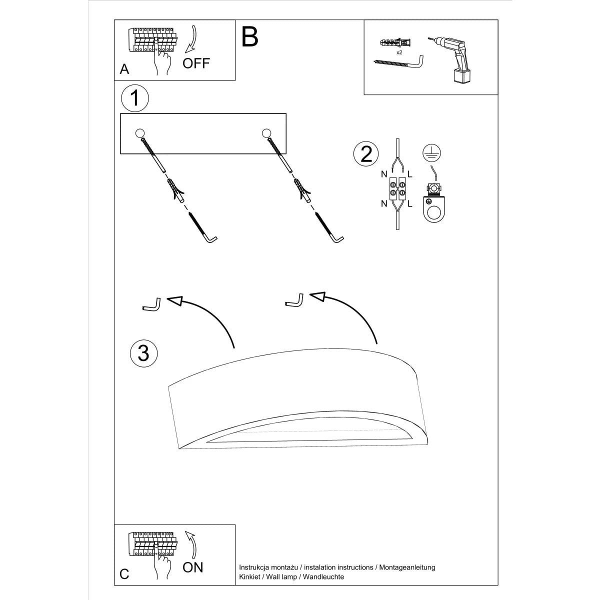 Atena Raw Concrete Wall Lamp G9 | Industrial Wall Lighting