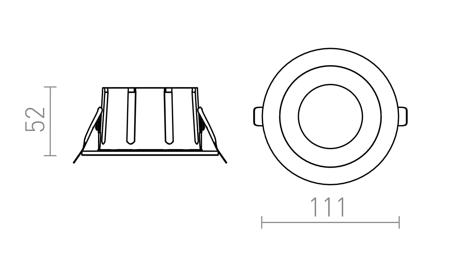 Axton 9 - Recessed spotlight