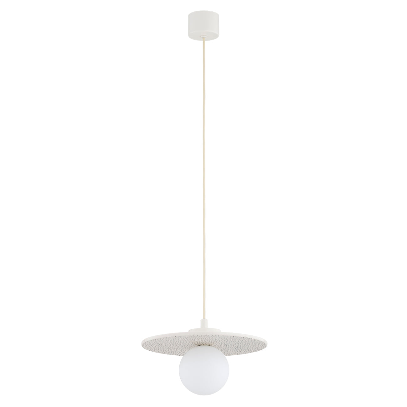 Boll hanglamp Crème-kobalt Groot