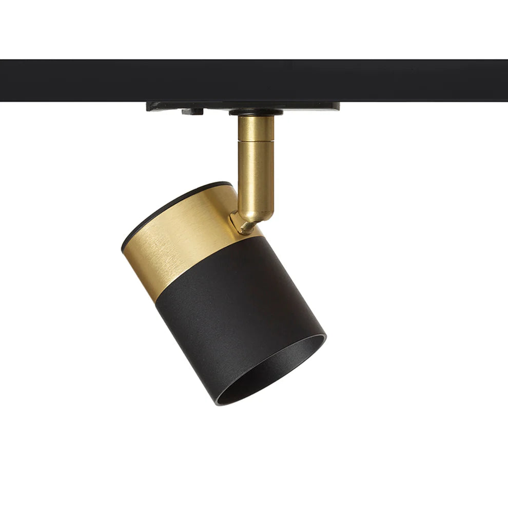 Golden Eye | 1-phase track spotlight | matt black & brass