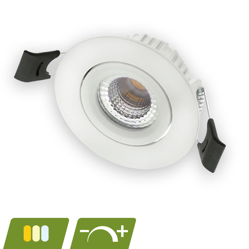 Noxelo Slim-Fit LED recessed spotlight 5W CCT dimmable IP44 | black / silver / white / gold