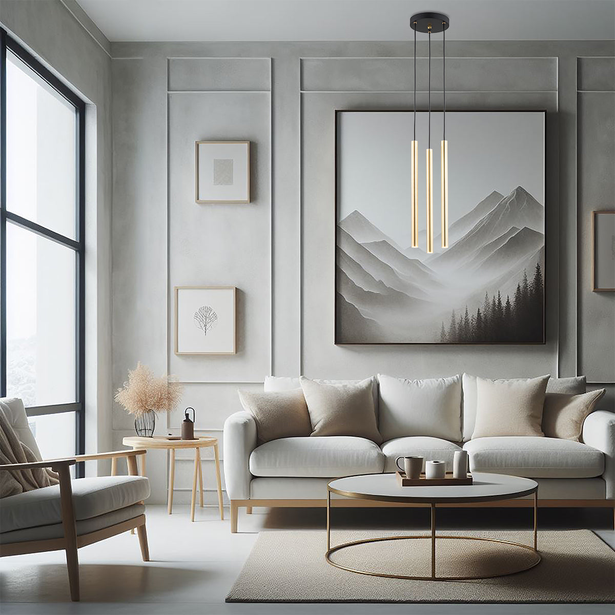 Sicilia Plus 3-lichts hanglamp sfeerfoto