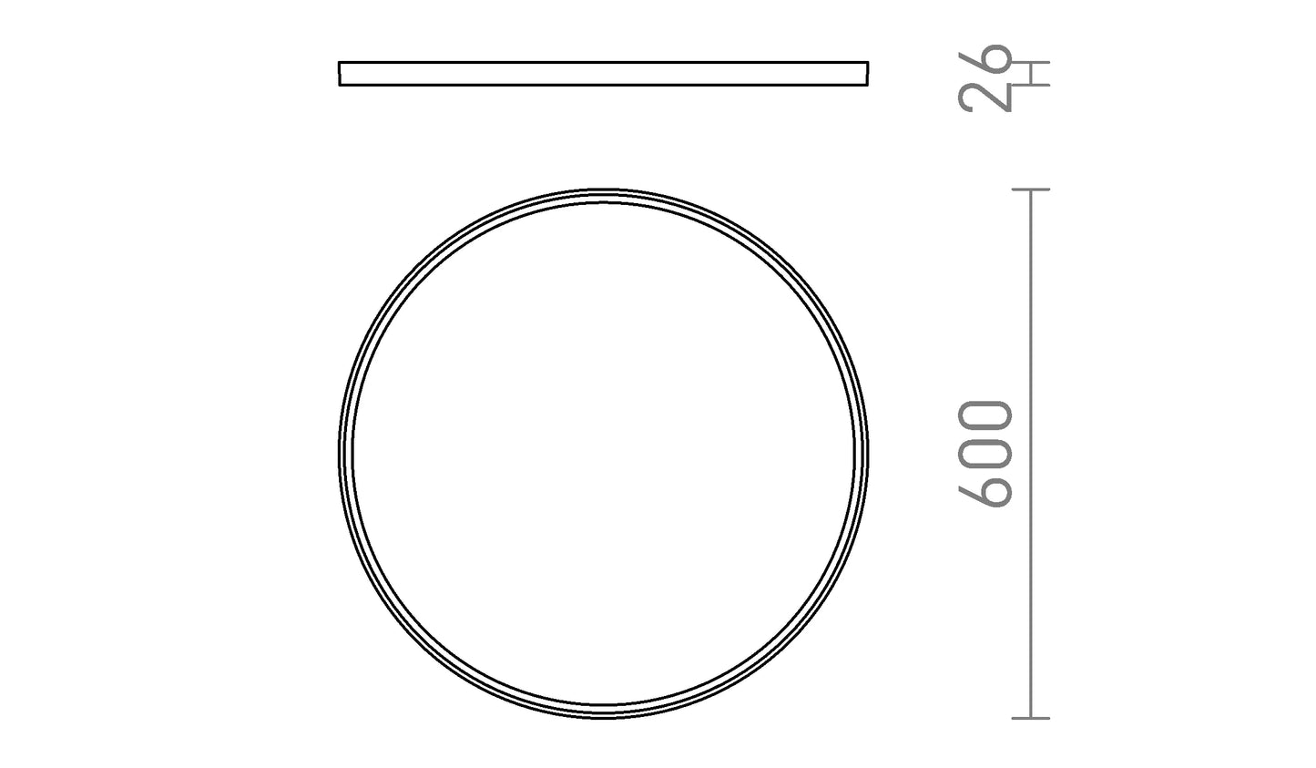 Spectra 60 | flat LED ceiling light | Ø 60 cm 2.5 cm thick