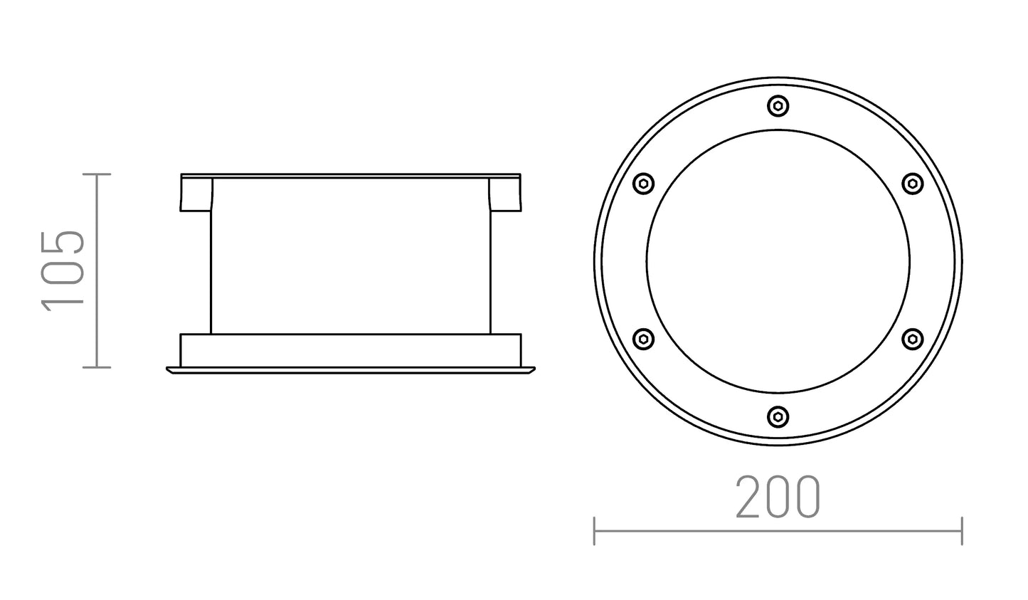 Terra Spot 20 | ground spot recessed | stainless steel
