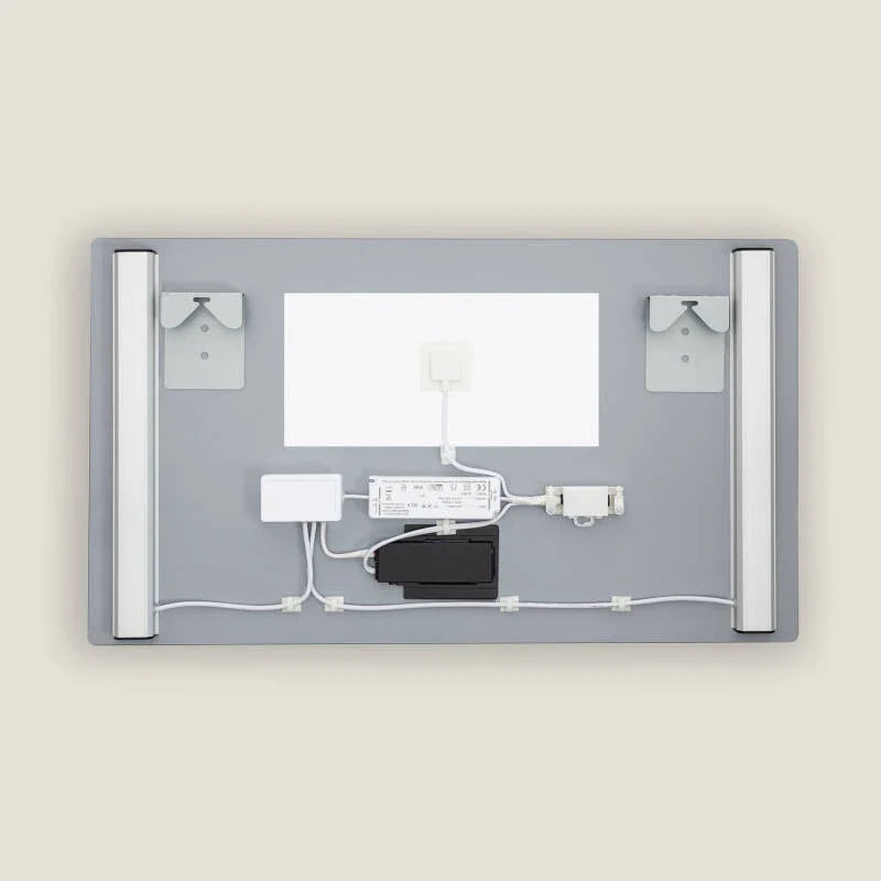 LED spiegel 60x80 cm klok modern badkamer sfeer