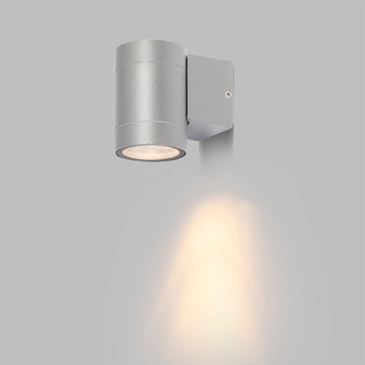 MIZZI I | buiten wandlamp | GU10 | IP54 | zilvergrijs | met of zonder lichtbron
