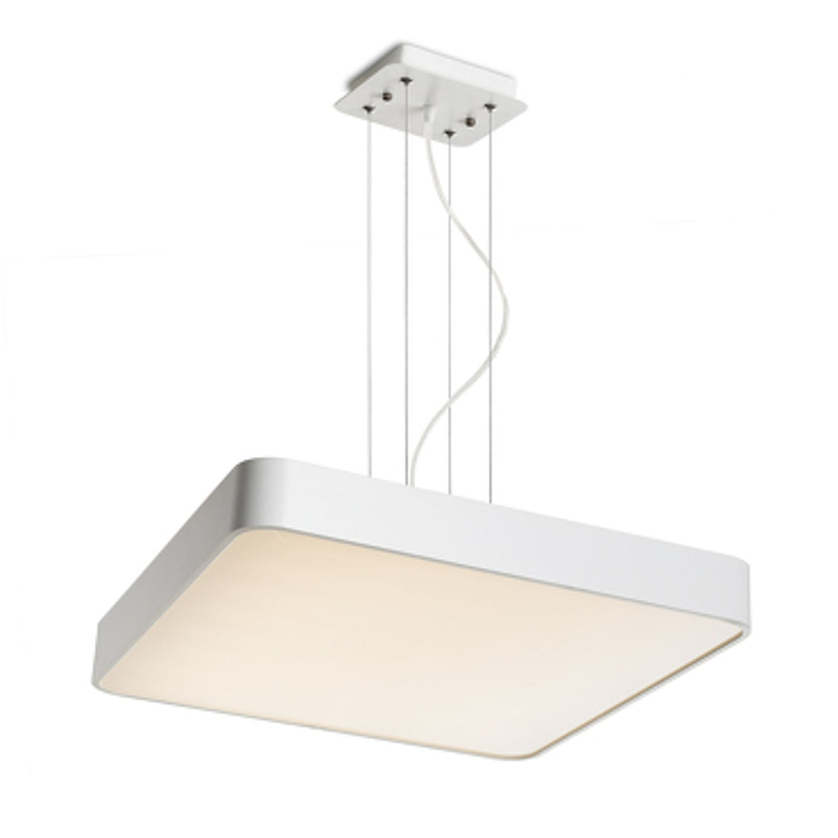 MENSA SQ 48 | lineaire LED hanglamp 48 cm | 56W 3530lm 3000K | wit of geborsteld aluminium