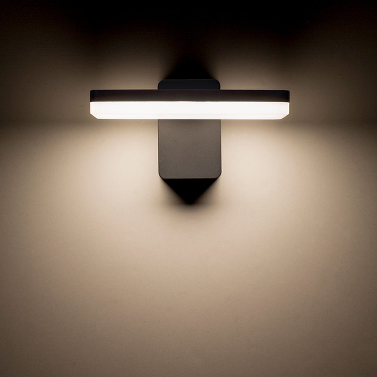 RINA | platte LED buiten wandlamp | 12W 1000lm 3000K | IP65 | antraciet