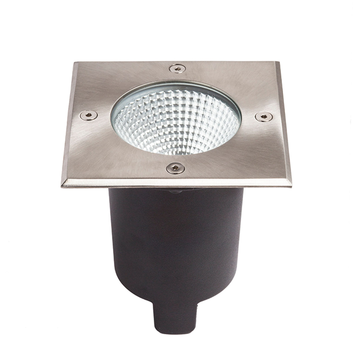 RIZZ SQ 125 | vierkante grondspot buiten | geintegreerde LED 7W | IP67 RVS