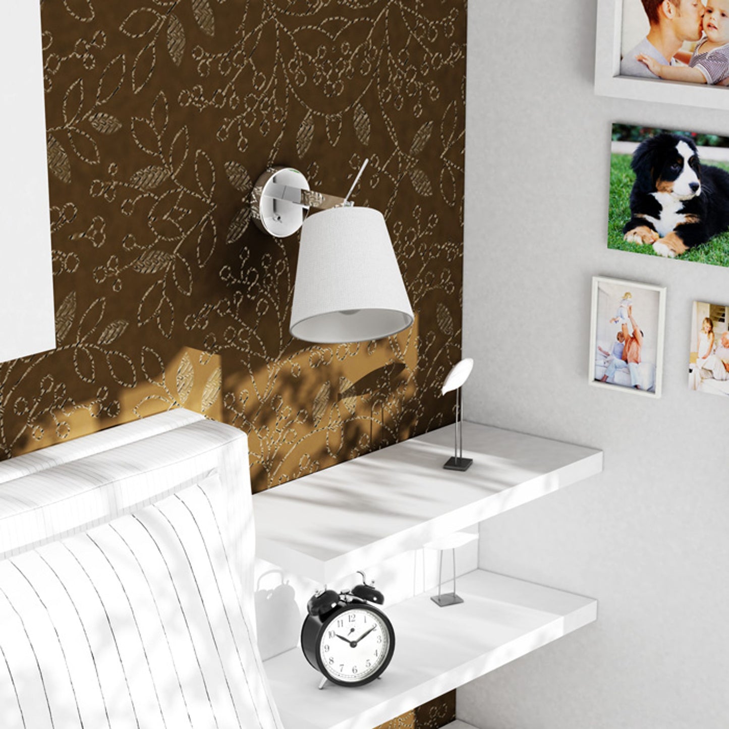 JERSEY | wandlamp met arm | kantelbare textielkap