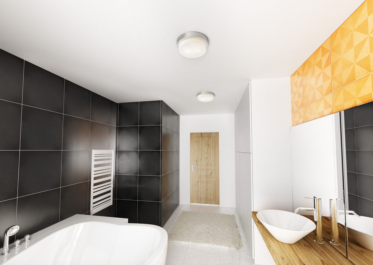 GORRA | baderomstaklampe | 2x E14 | opalglass 28 cm | IP44 | med eller uten lyskilde