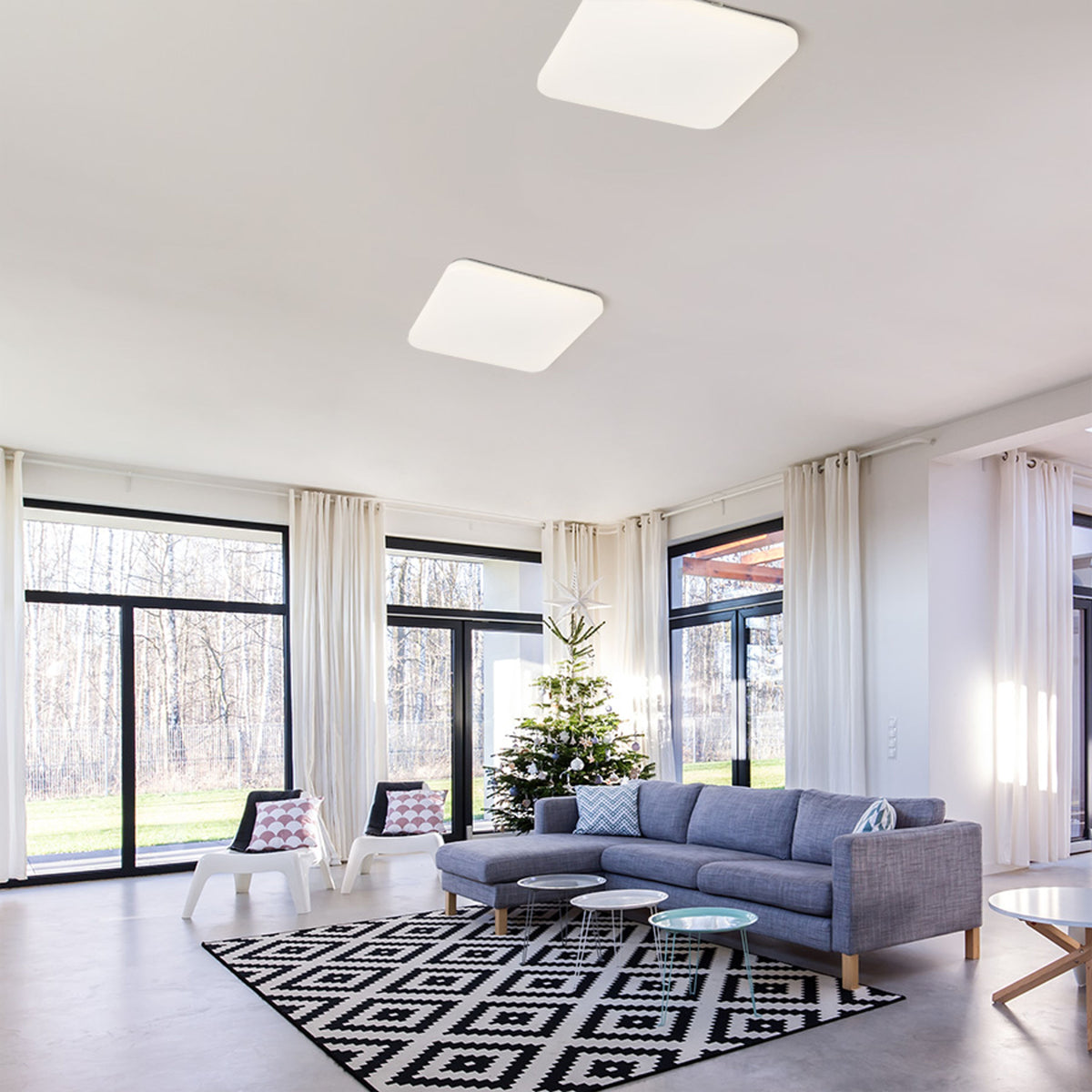 SEMPRE SQ 63 SENSOR | LED ceiling light with motion sensor | 76W 5320lm | 63 x 63 cm