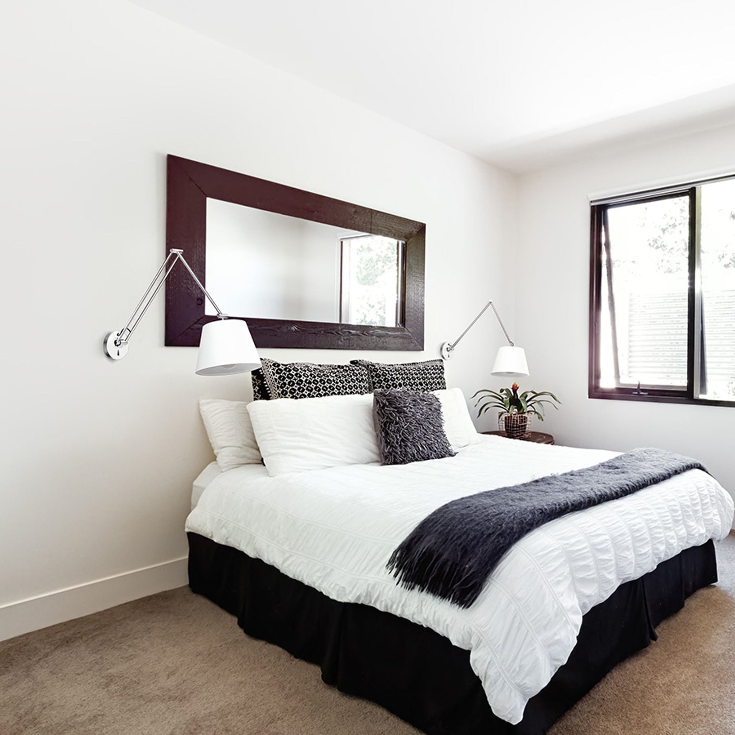 ASHLEY | wandlamp met arm | textielkap, verstelbaar