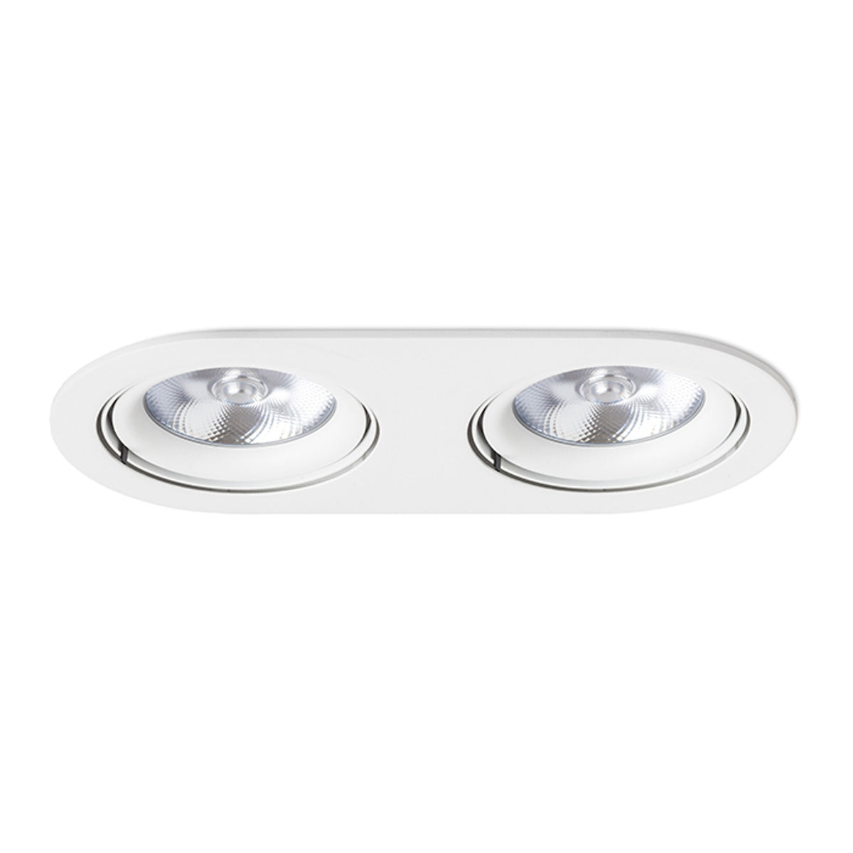 ZIZI II | dubbele kantelbare inbouwspot | 2x G53 AR111 | wit 33 cm