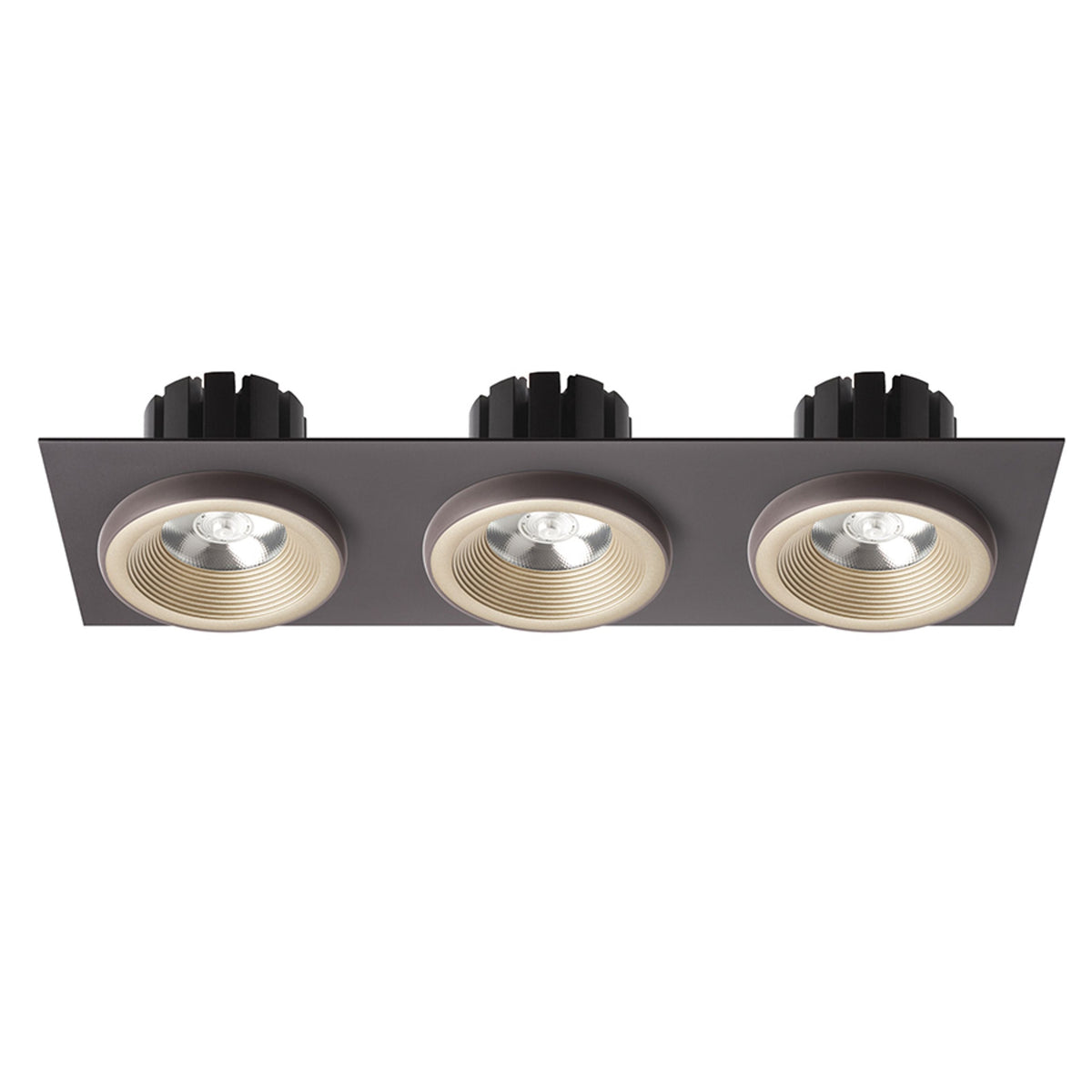 SHARM SQ III | drievoudige vierkante inbouwspot | 3x 10 W 2700 lm 3000K | 9 kleuren