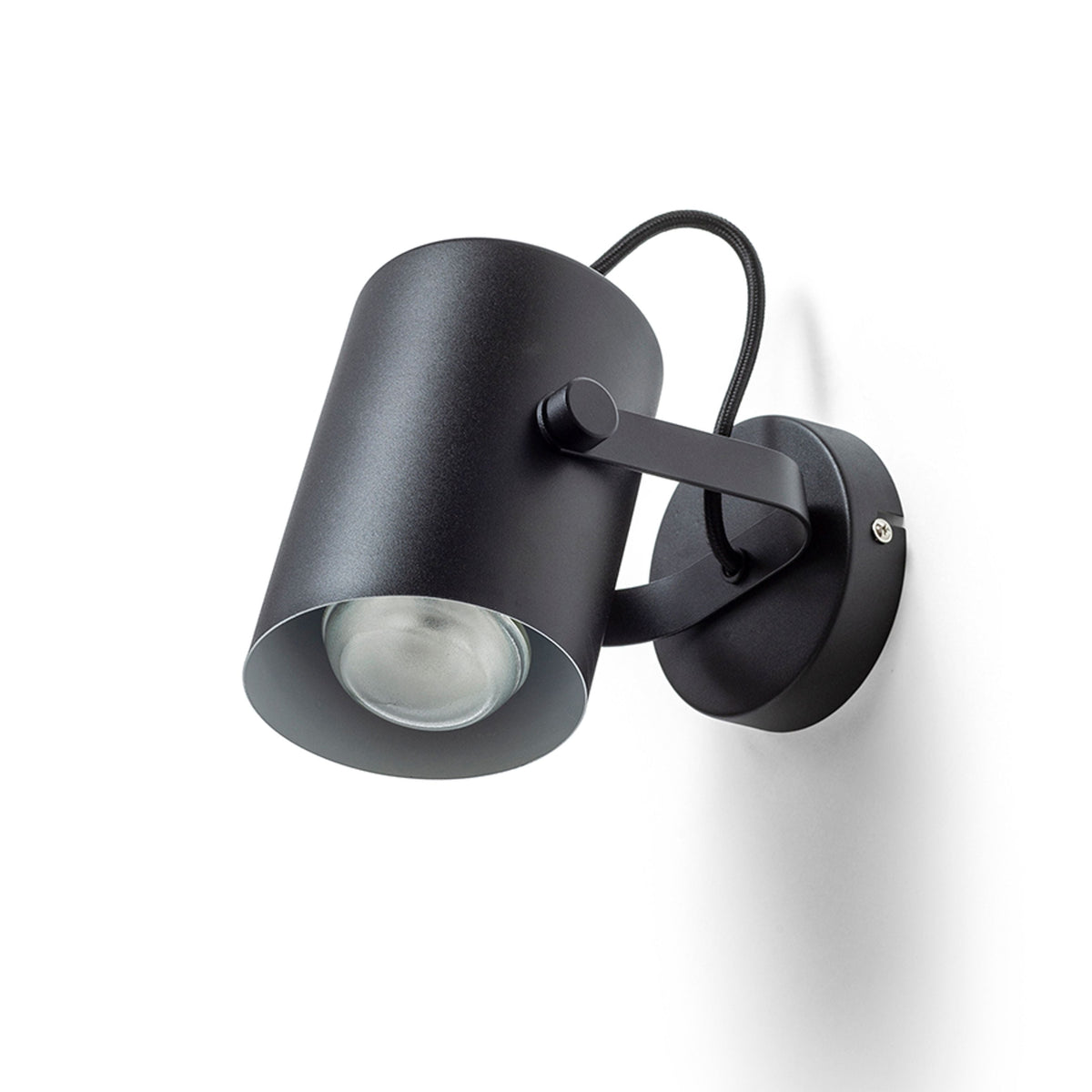 HAREN | robust surface-mounted spotlight with wide reflector | E27 | copper or black | with or without light source