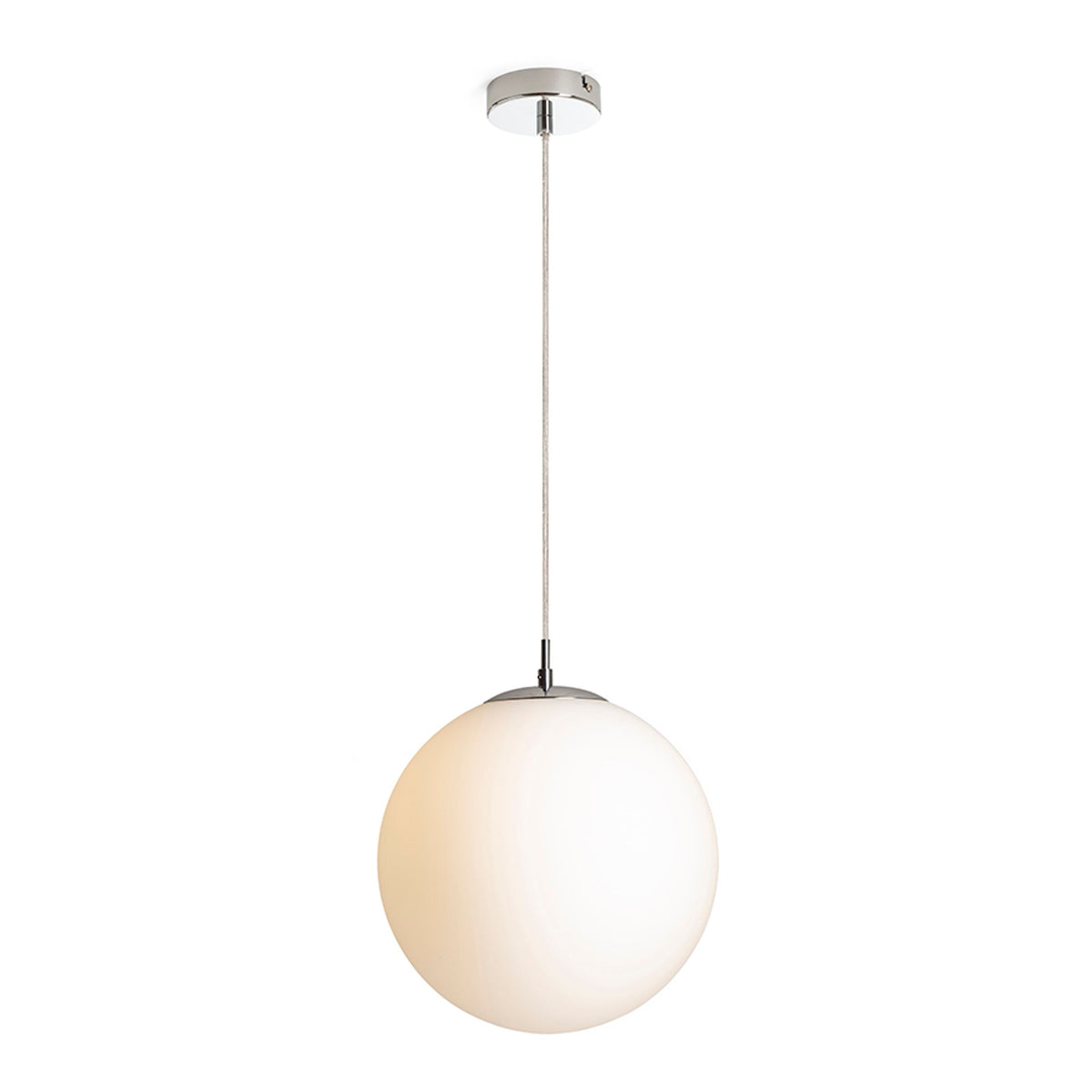 LUNA 30 | opaalglazen bol 30 cm | E27 | chroom | met of zonder lichtbron