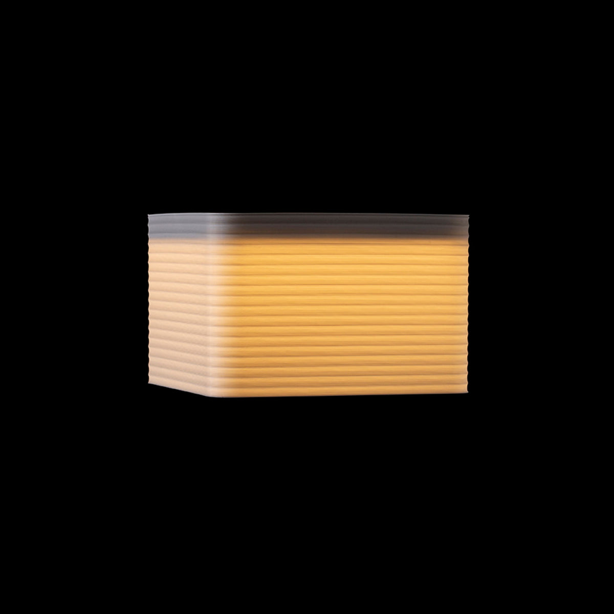MARENGA SQR3 60 | vierkante inbouwspot met 3D-geprinte kap | geintegreerde LED 6W 3000K | horizontale ribbels