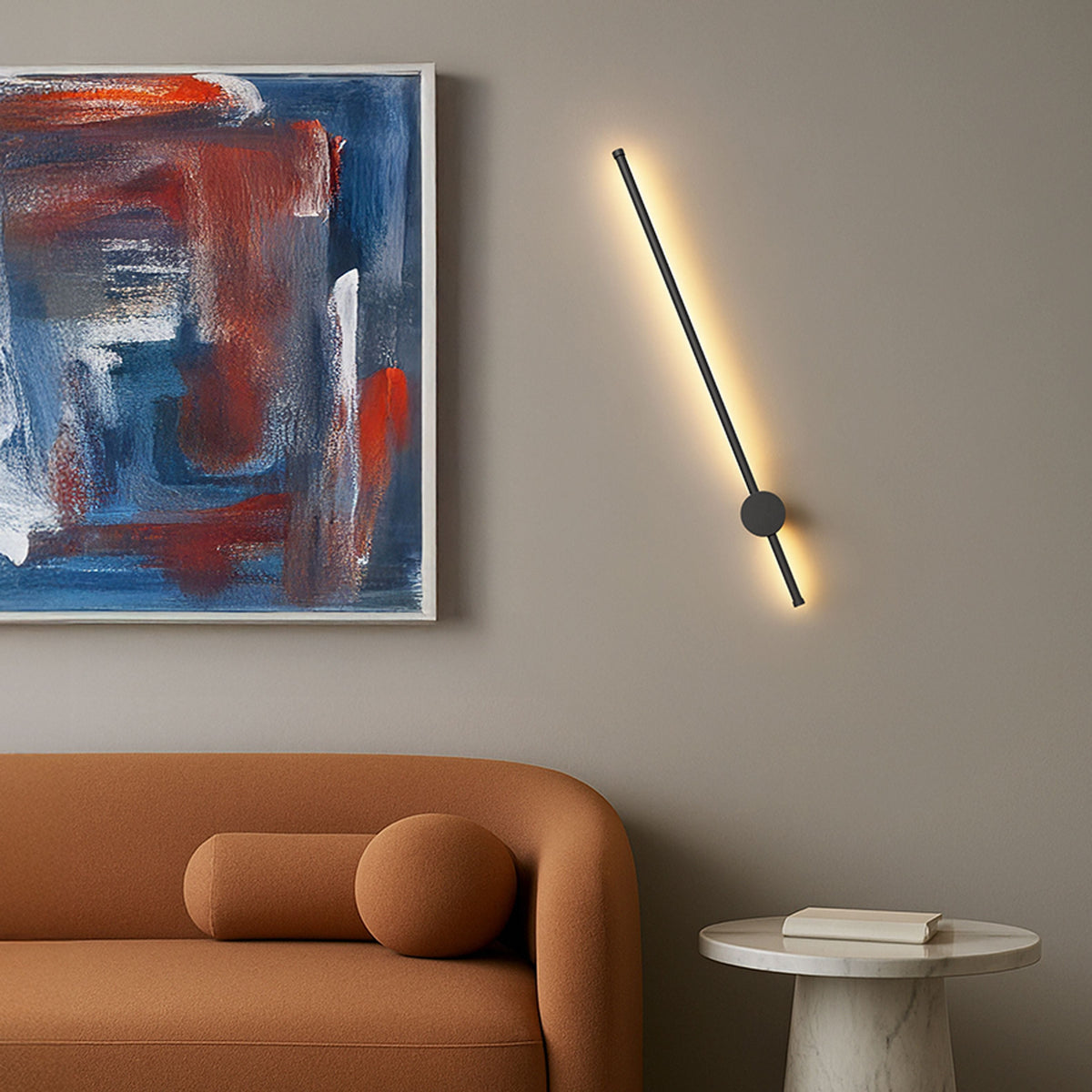 BEEM 80 | candeeiro de parede LED exterior fino 81 cm | 14W 1256lm 3000K | IP54 | preto-cinzento