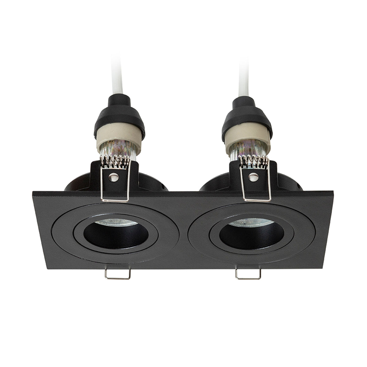 GALO II | dubbele inbouwspot badkamer | 2x GU10 | IP65 wit of zwart | met of zonder lichtbron