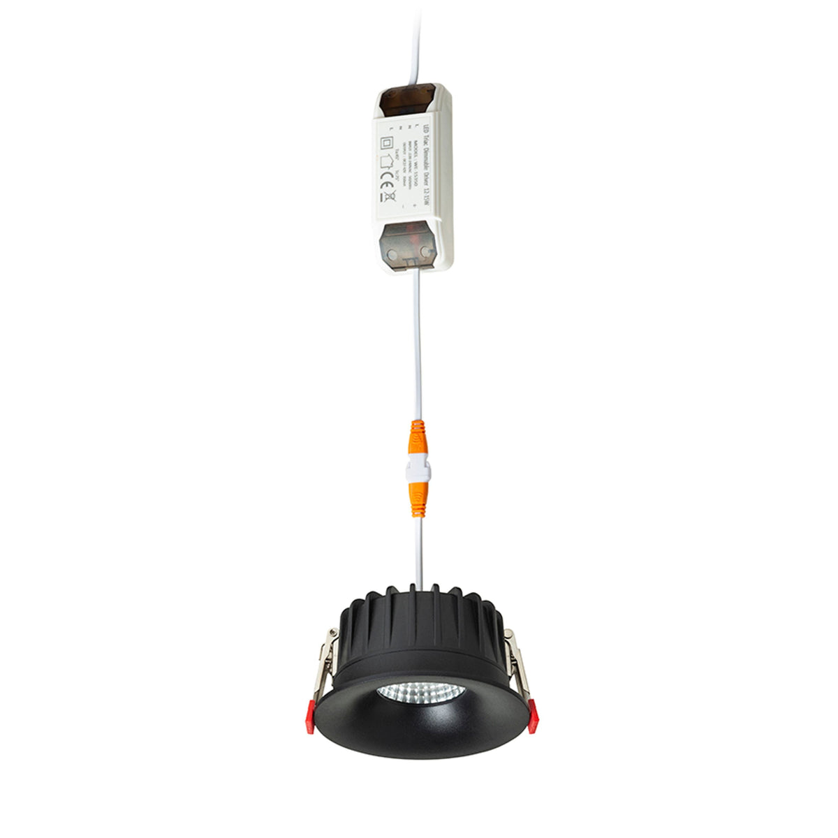 FLEUR DIMM | foco empotrable regulable para baño | LED integrada de 15 W, 3000 K | IP54 blanco o negro