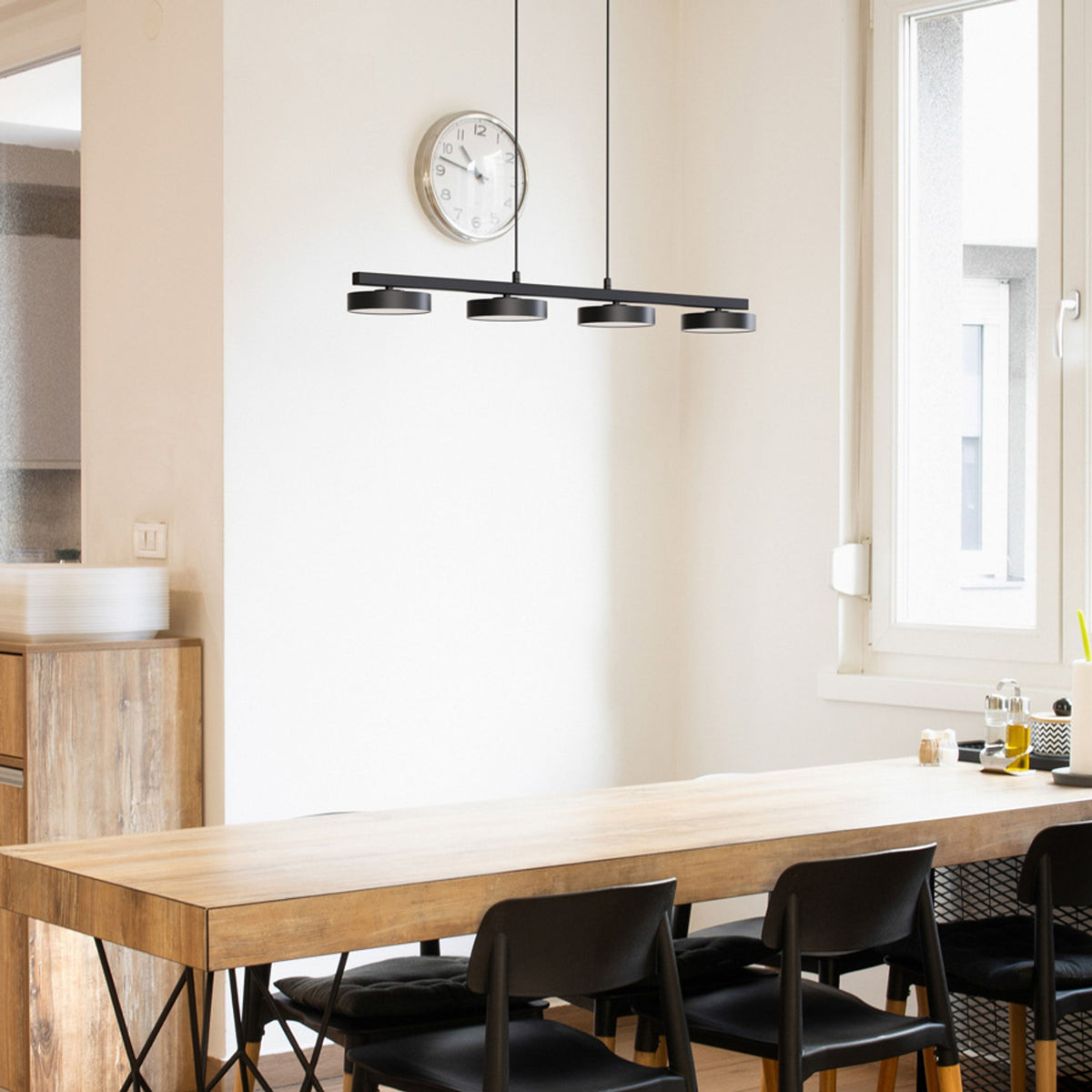 ARETHA IV | linear LED pendant light 85 cm | 4185 lm 3000 K | black