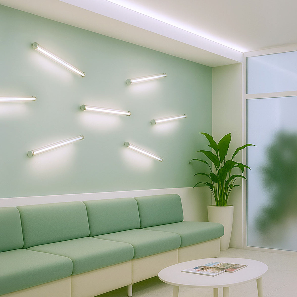 RIVIER LED 59 12W | surface-mounted LED bar 59 cm with clear acrylic | 876lm 3000K | chrome