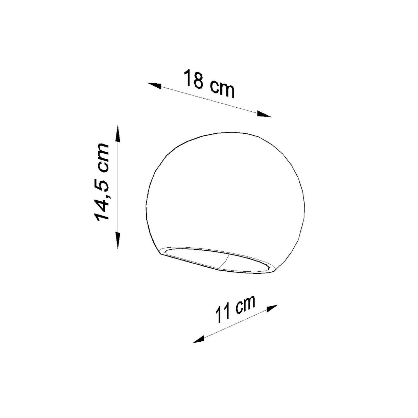 Wandlamp keramiek GLOBE - in interieur