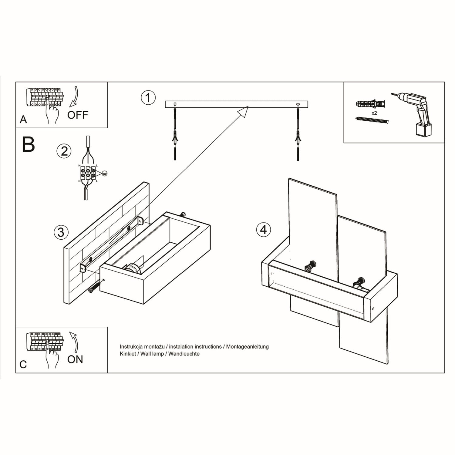 FENIKS 1 wandlamp wengé