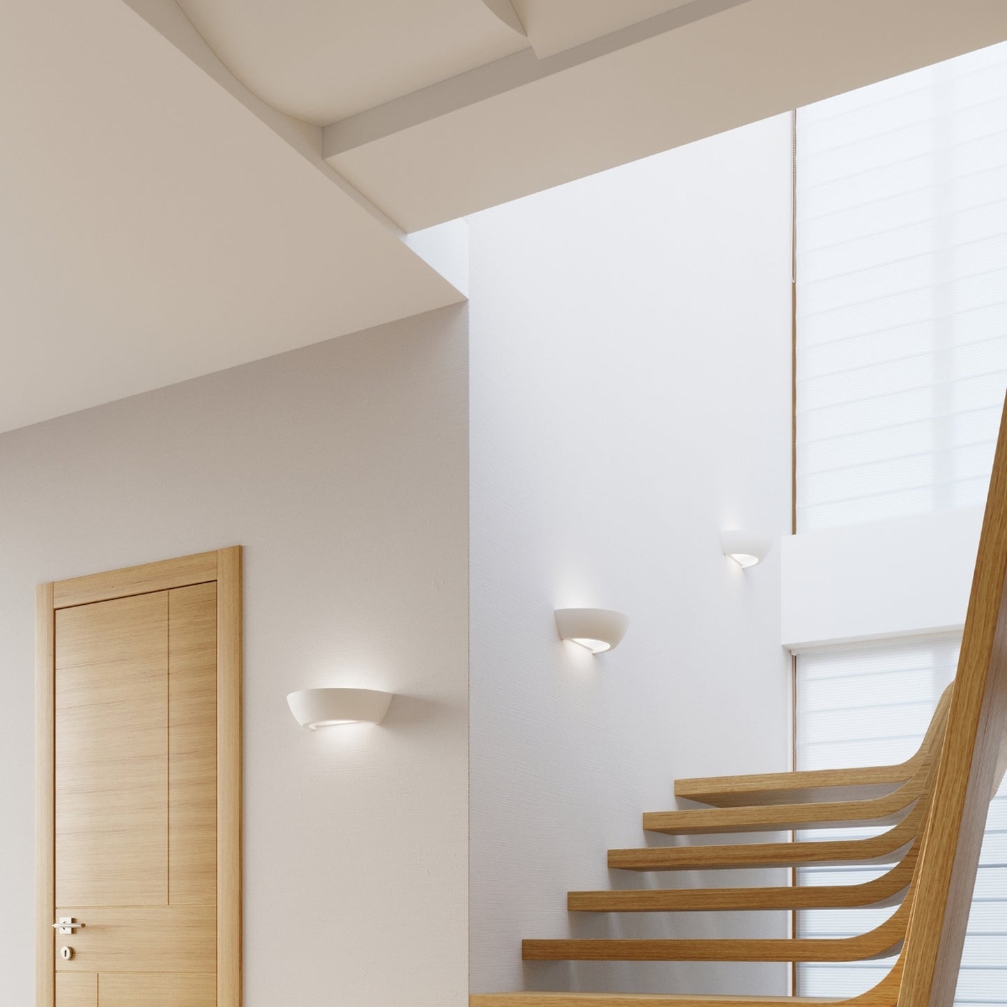 OSKAR keramische wandlamp wit