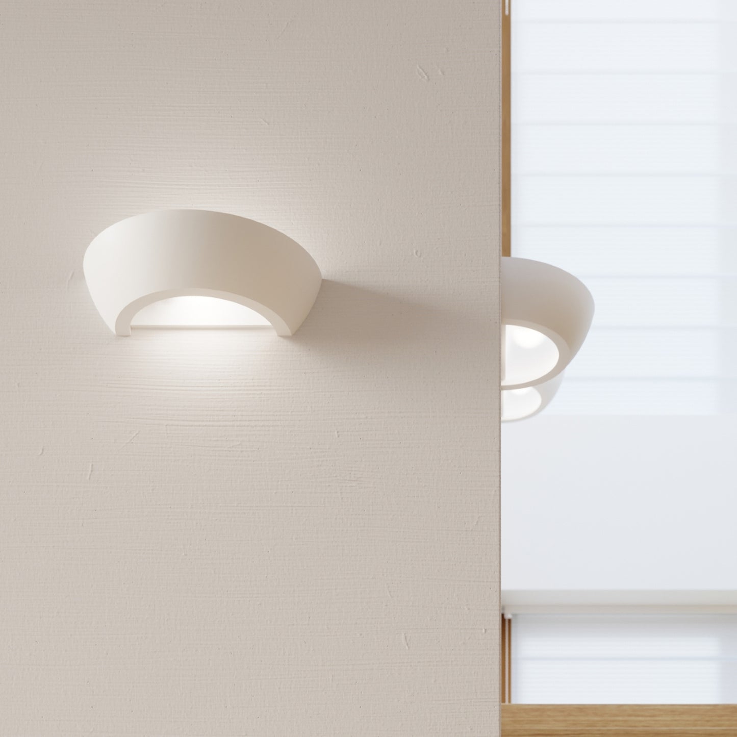 OSKAR keramische wandlamp wit