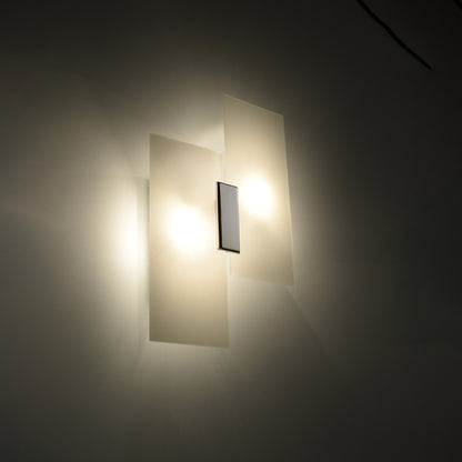 FABIANO langwerpige wandlamp chroom/wit