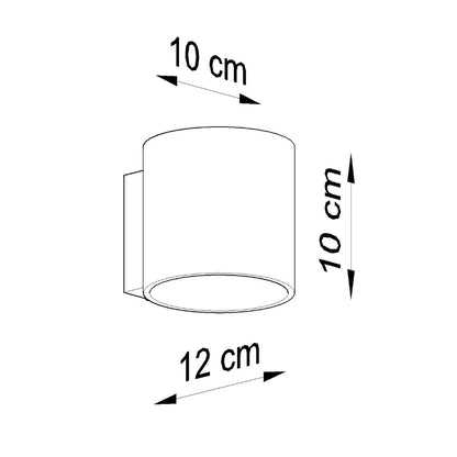 VICI cilindrische wandlamp wit