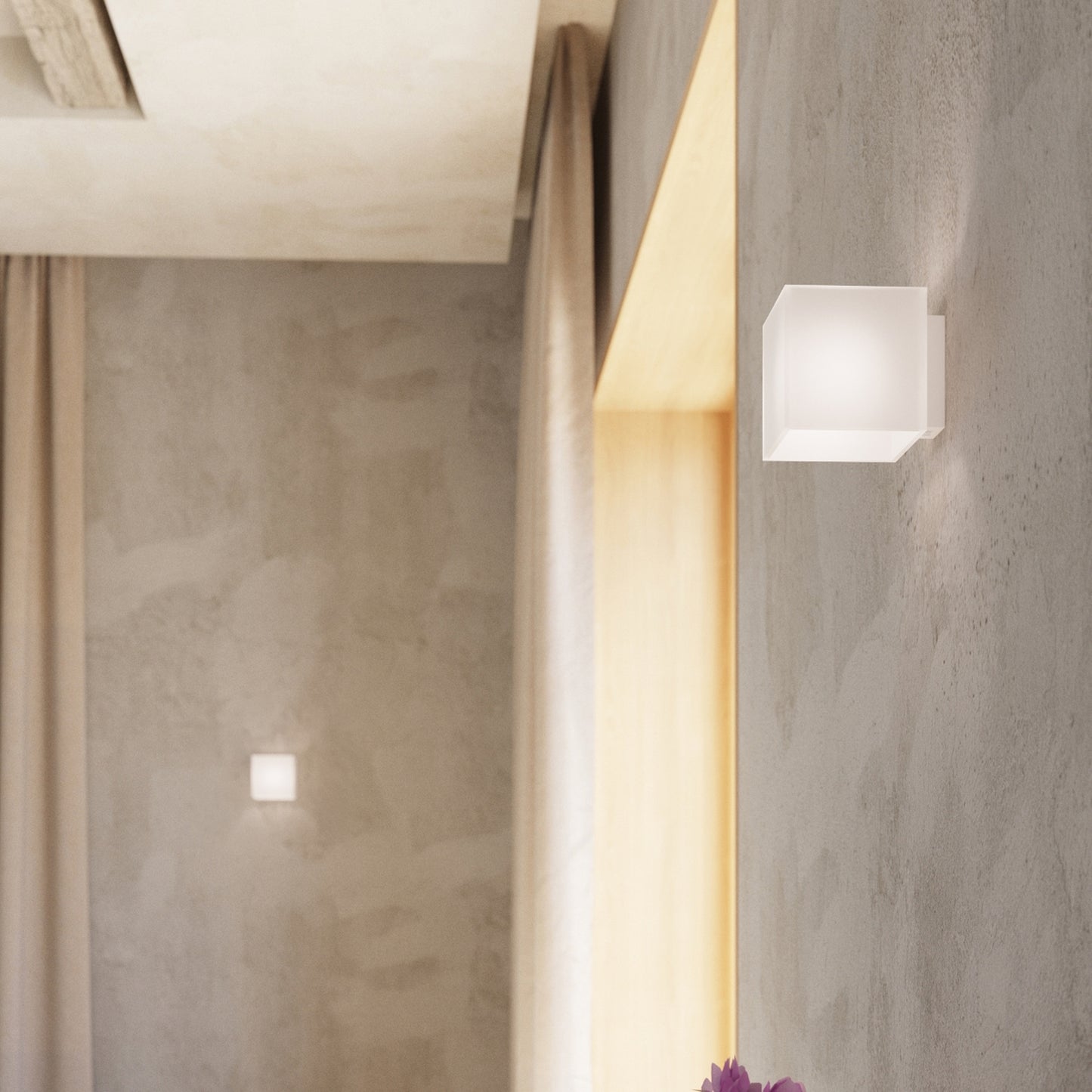 RICO vierkante wandlamp wit