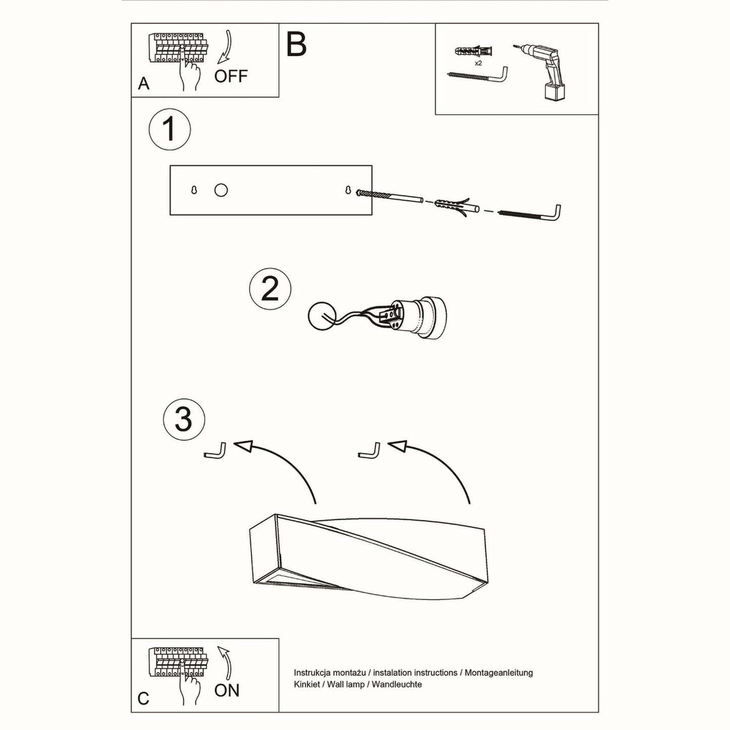 SIGMA wandlamp mini wit