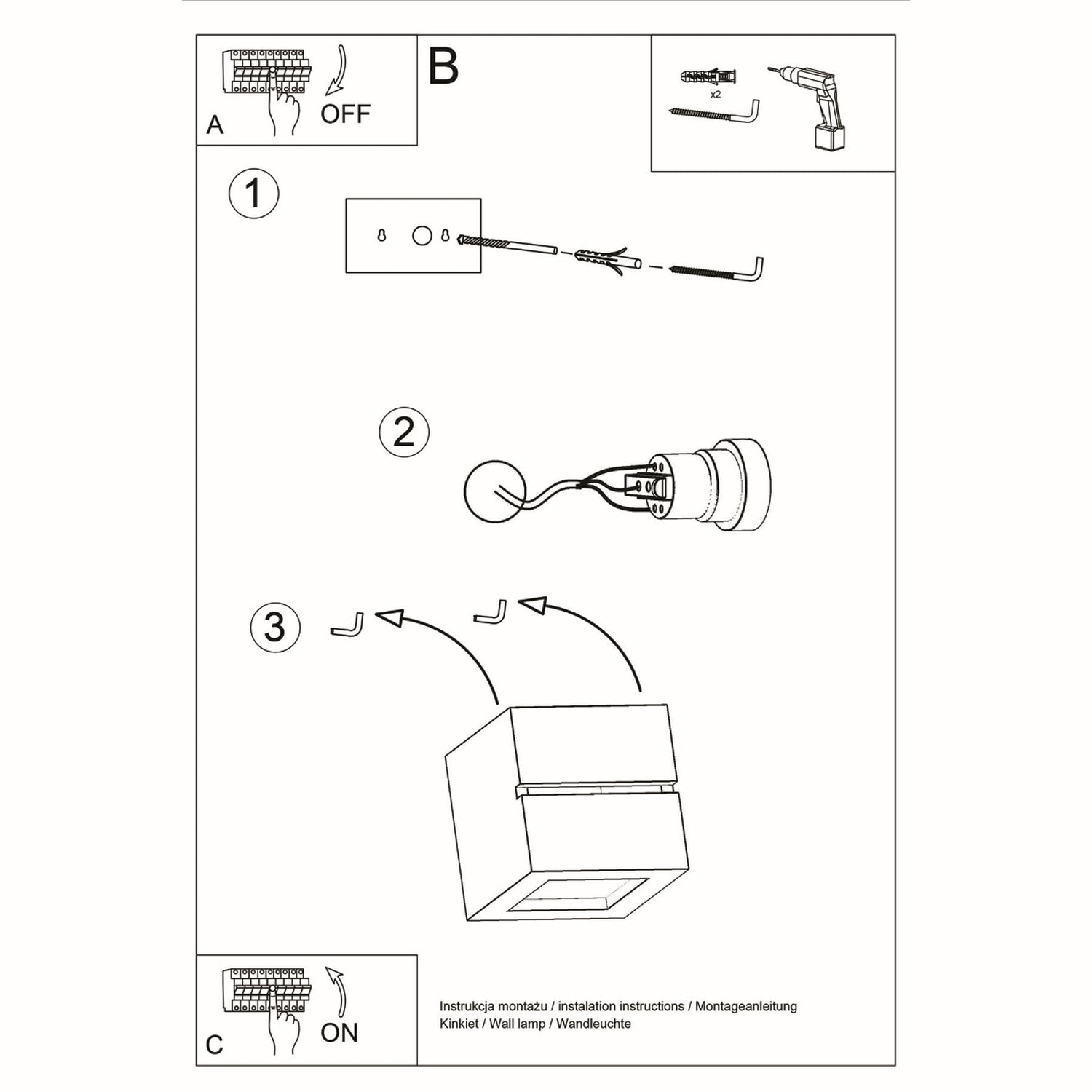 LEO wandlamp line wit