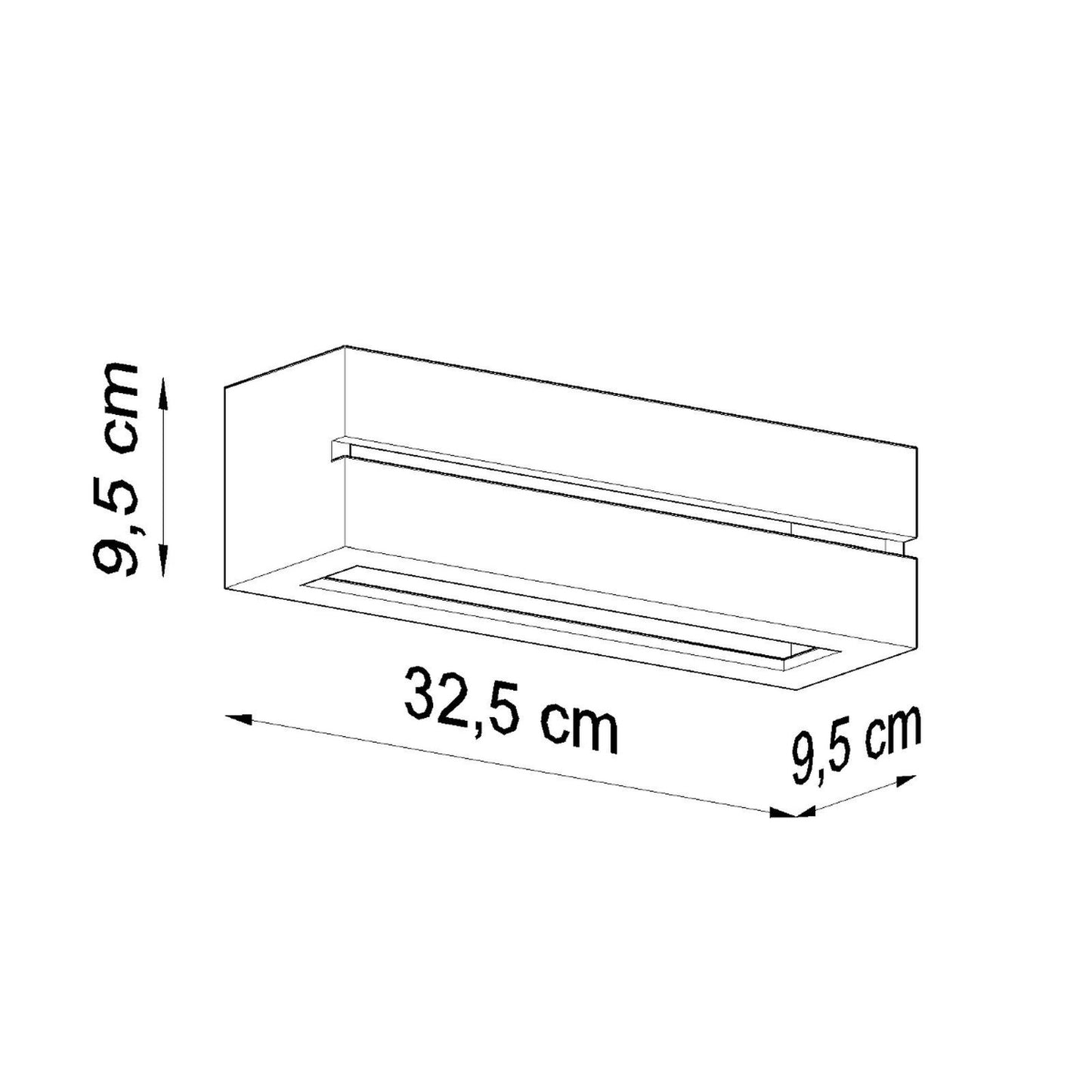 VEGA wandlamp line wit