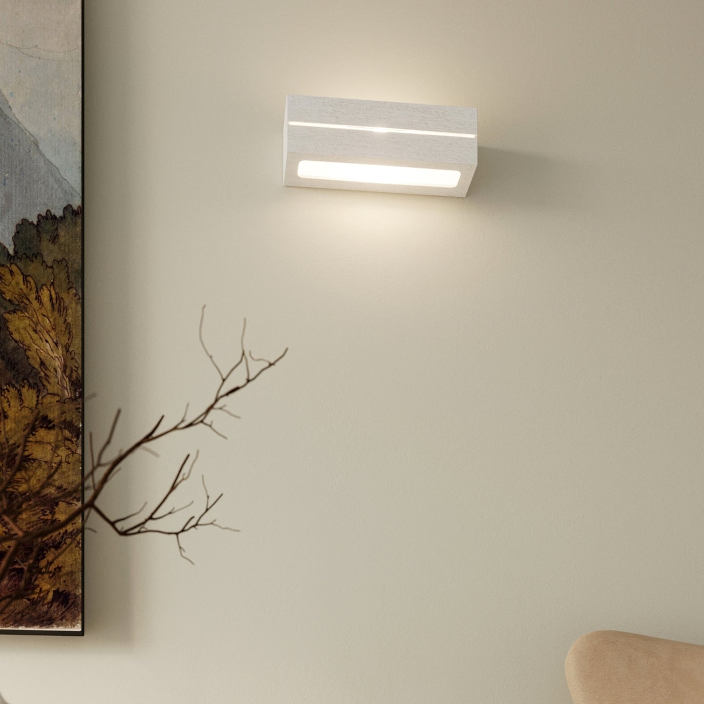 VEGA wandlamp line wit